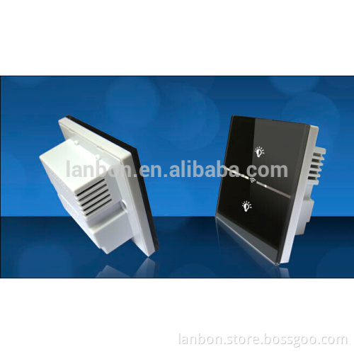 Lanbon wifi controlled light switch 250V 10A 2 Gang 1 Way touch light smart switch